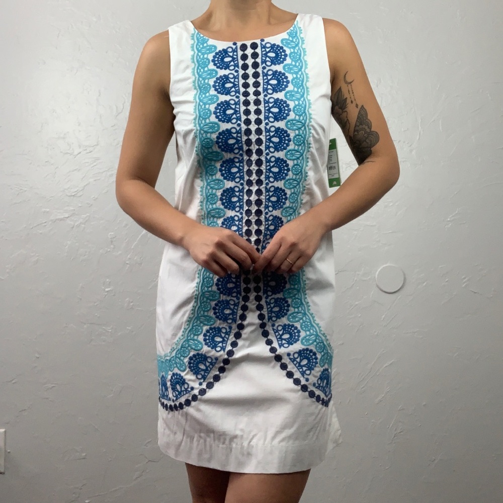 NWT Lilly Pulitzer Embroidered Stephanie shift dress size 0 - Picture 2 of 14